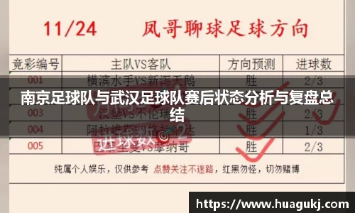 南京足球队与武汉足球队赛后状态分析与复盘总结