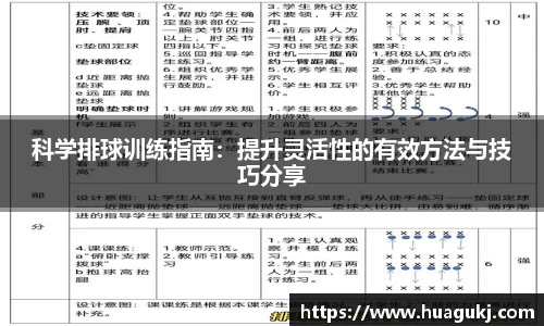 科学排球训练指南：提升灵活性的有效方法与技巧分享
